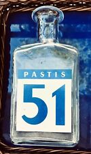 Vintage French Pastis 51 Carafe Glass Bottle Bistro Cafe Home Bar Accessory picture
