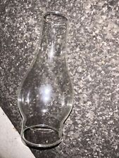 VINTAGE 8 5/8” CLEAR GLASS CHIMNEY OIL LAMP REPLACEMENT SHADE Used picture