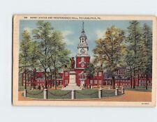 Postcard Barry Statue & Independence Hall Philadelphia Pennsylvania USA picture