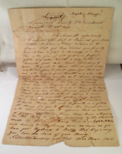 1847 LETTER from ANDREW BUSHONG SHENANDOAH VA to NEPHEW COLUMBIANA COUNTY OH picture
