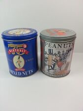 Lot Of 2 Vintage  Planters Peanut Collectible Tin Cans picture