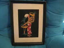 HAWAIIAN DANCE VINTAGE 1960s PAINT BY NUMBERS FRAMED picture