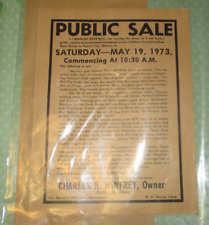 1973 Public Sale Bill Norris City IL. Charles Roy Winfrey Auctioneer McMahon picture