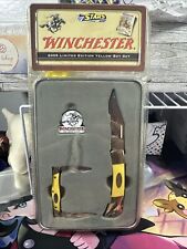 2005 Limited Edition Winchester 2 Knife Yellow Boy Set In Tin In Package NEW picture