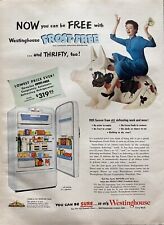 Vtg Print Ad 1952 Westinghouse Frost Free Refrigerator Retro Kitchen Wall Art picture