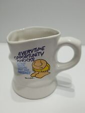 Coffee Mug ZIGGY Crumpled 8oz Cup EVERY TIME OPPORTUNITY KNOCKS 1988 Gift VTG picture