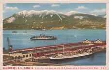 c1920s Postcard Vancouver B.C. Canada CPR Pier N. Shore Ski Lift UNP B4593d3.5 picture