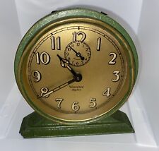 1927 Westclox Big Ben Deluxe Windup Alarm Clock Green Crackle Works picture
