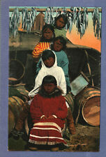 Postcard Five Little Eskimo Sisters Alaska AK Indigenous People picture