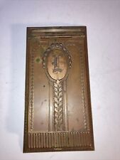 Vintage Possibly Antique German Note Pad Holder, Art Deco Brass Engraved  picture