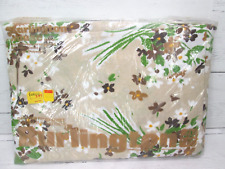 Vintage Burlington House Love Knots Twin Fitted Sheet Brown Flower Floral New picture