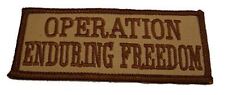 OPERATION ENDURING FREEDOM PATCH DESERT TAN OEF VETERAN AFGHANISTAN picture