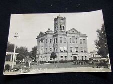 RPPC ALBIA IOWA COURTHOUSE 1931 CAR IN FORGROUND picture
