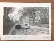 POSTCARD RHODE ISLAND TROLLEYS- EAST SIDE ENTRANCE TO TUNNEL, c. 1939 -REPRO picture