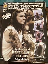 Full Throttle Motor Cycle Magazine Featuring Indian Larry  American Iron Magazin picture