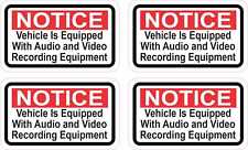 2.5in x 1.5in Vehicle Equipped with Recording Equipment Vinyl Stickers Car Signs picture