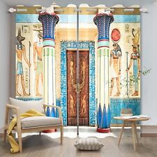 Ancient Egypt Window Curtains Painted Column Ancient Mural Painting Hieroglyp... picture