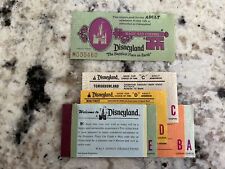 OLD VINTAGE DISNEYLAND ADULT A-E TICKET/COUPONS  June 1976-Disney picture