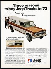 1974 Jeep pickup truck with camper shell photo vintage print ad picture