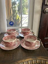 Wedgwood Avon Cottage Pink Teacups and Saucers, sold as individual sets picture