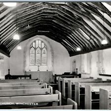 c1940s Winchester, England RPPC St Swithuns Upon Kingsgate Church Interior A164  picture
