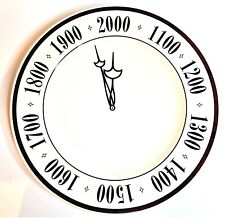 Vintage 2000 Syracuse Y2K Millennium Clock Stoneware Chop Plate Restaurant Ware picture