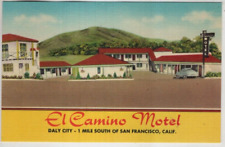LINEN Postcard      EL CAMINO MOTEL  -  SAN FRANCISCO, CA picture