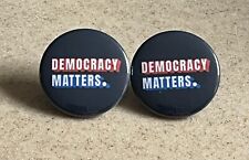 Democracy Matters Pin-Back Buttons, 2-Pack, 1 1/2 inch picture
