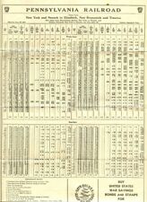 Vintage 1943 WWII Pennsylvania RAILROAD Timetable New York City to Trenton NJ picture