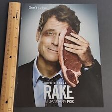 2014 Print Ad Greg Kinnear in RAKE Fox TV Show Promo Page Steak on Black Eye picture
