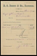 1885 BELTON TEXAS H.C. DENNY & CO  Bank Letterhead Check Receipt picture