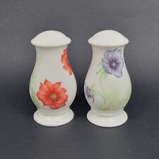 Lenox Salt & Pepper Shakers Winter Garden Porcelain Made in the USA Pretty picture