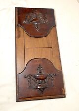 large antique hand carved ornate wood expandable collapsable shelf bookend  picture
