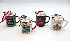 Pioneer Woman 4 PC Cocoa Mug Christmas Holiday Ornament Set BNIB picture