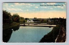 Union City PA-Pennsylvania, State Fish Hatchery, Antique Vintage c1916 Postcard picture