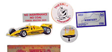 Random Lot Of 5 Different  COAL MINING Stickers Early 80’s Pennzoil and others picture