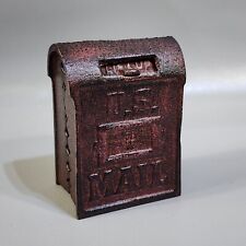 Vintage Cast Iron US Mail Still Bank 3 3/8