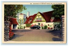 c1920's Residence Of Frederick March Bel-Air California CA Vintage Postcard picture