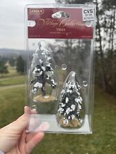 LEMAX 2004 Snowy Pine 4” & 4.5” Christmas Village Collection Decoration NEW picture