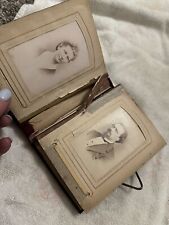 Antique VICTORIAN velvet Photo Album Genealogy paper pics photography US picture