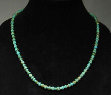 Old Pawn 1950s Zuni ALL ORIGINAL Barrel Heishi Turquoise Beaded 925 Necklace 22