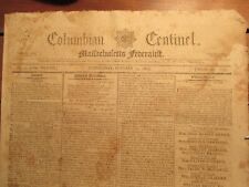 ANTIQUE NEWSPAPER 1802-NAPOLEAN BONAPARTE-JOHN Q ADAMS-Columbian Cent.Oct. 13  picture