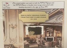 RMS Titanic Olympic White Star Line Artifact Original 1st Class Lounge Carpet picture