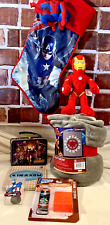 Pre-Filled Advengers Christmas Stocking/Spiderman Ornament/Ironman Plush/Tin Box picture