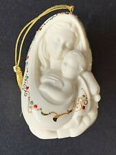 LENOX MOTHER MARY MADONNA WITH BABY JESUS TREE ORNAMENT BEAUTIFUL SCROLL   picture