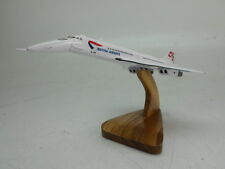 Aerospatiale BAC Concorde In British Airways Mahogany Kiln Wood Model Small New picture