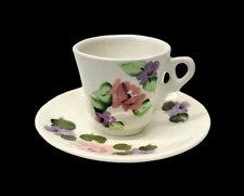Vintage PASCO Miniature Cup & Saucer Child Tea Set Floral Demitasse 1.75