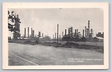 Postcard KS Augusta View Socony Mobil Oil Company Refinery Industrial Vintage B8 picture