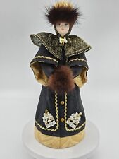 Russian Doll Handmade Traditional Fashion Winter Dress Black Gold 9.5