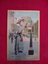 1910 Colored Post Card Gold Border Sweetheart Card picture